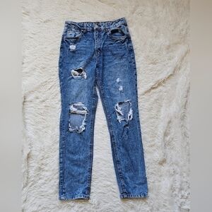 Refuge Denim distressed‎ Mom Vintage Hugh Rise Jeans size 3